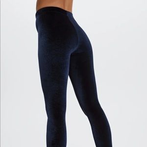 NWT - Fabletics Emma Velour Leggings - Deep Navy